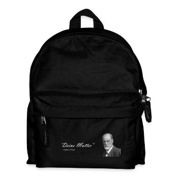 " Deine Mutter " Sigmund Freud - Kinder Rucksack - Schwarz - Vorne