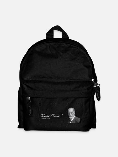 " Deine Mutter " Sigmund Freud - Kinder Rucksack - Schwarz