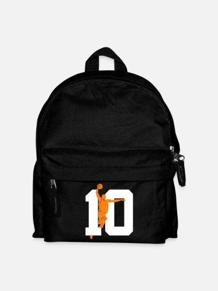 NUMMER 10 BASKETBALL 10. GEBURTSTAG - Kinder Rucksack - Schwarz