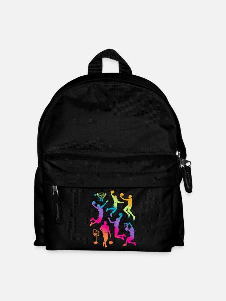 Basketballspieler Basketballer Basketball Mädchen - Kinder Rucksack - Schwarz