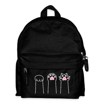 Cat Paw Game Cat Paws Stone Paper Scissors - Kids' Backpack - black - Front