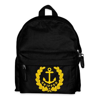Skipper Anchor Logo gold - Kids' Backpack - black - Front