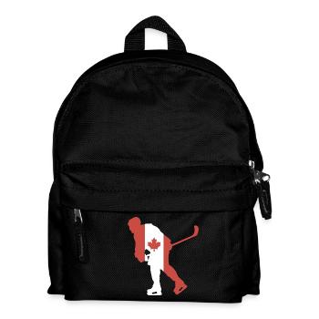 Hockey player Canada flag - Kids' Backpack - black - Front