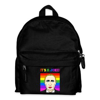 Spöttischer Putin Regenbogenfahne - Kinder Rucksack - Schwarz - Vorne