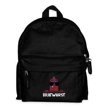 Herzhafte Bratwurst Imbissstand - Kinder Rucksack - Schwarz - Vorne
