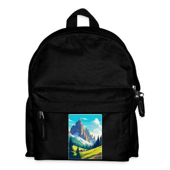 Dolomites Italy Vintage Travel Poster Souvenir WPA - Kids' Backpack - black - Front