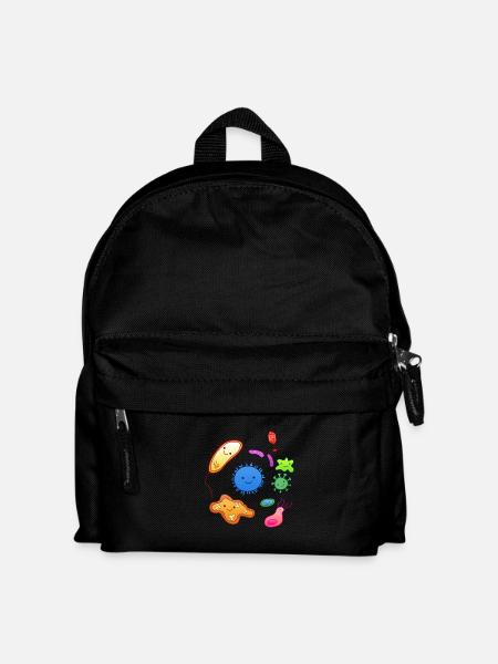 Bakterien Viren Mikrobiom Zellen Biologie - Kinder Rucksack - Schwarz