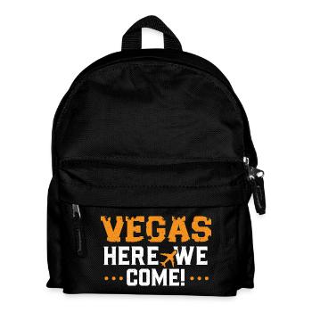 Vegas hier kommen wir Las Vegas Nevada LV Strip - Kinder Rucksack - Schwarz - Vorne