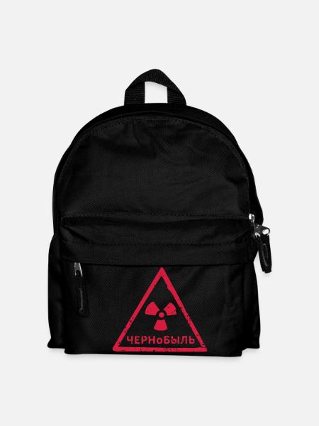 CHERNOBYL RADIATION WARNING ICON - Kids' Backpack - black