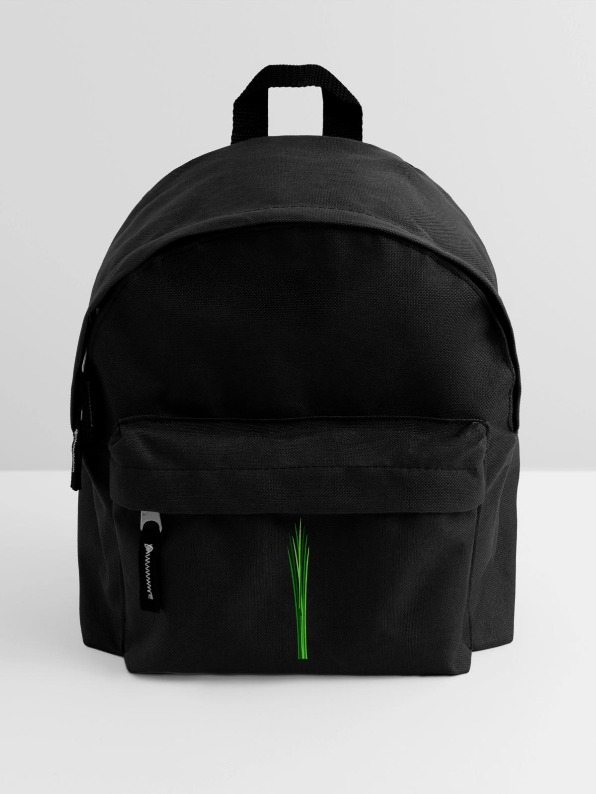 Schnittlauch Lauch Bio Kräuter - Kinder Rucksack - Schwarz - Vorne