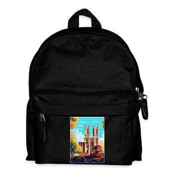 Westminster Abbey London England Uk Travel Poster - Kids' Backpack - black - Front