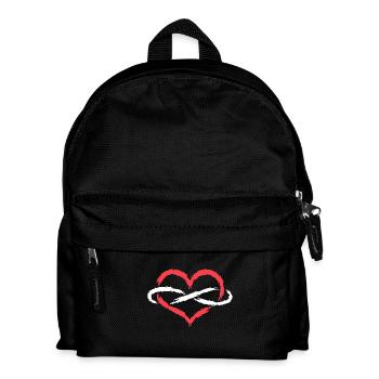 Herz Unendlich Endlos - Kinder Rucksack - Schwarz - Vorne