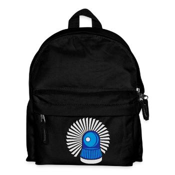 Blaulicht Rundumleuchte - Kinder Rucksack - Schwarz - Vorne