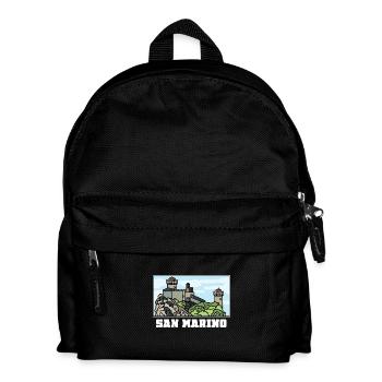 Winzige San Marino Festungsstadt - Kinder Rucksack - Schwarz - Vorne