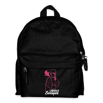 Flinke Schornsteinfegerin Kaminreinigung - Kinder Rucksack - Schwarz - Vorne