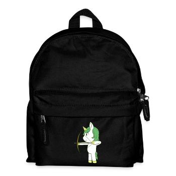 Bogenschießen Einhorn Pfeil Bogen - Kinder Rucksack - Schwarz - Vorne