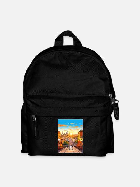 Rom Italien Vintage Reiseposter WPA Souvenir - Kinder Rucksack - Schwarz