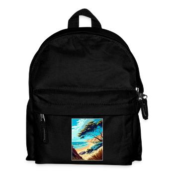 Carpinteria Bluffs Kalifornien Reiseposter - Kinder Rucksack - Schwarz - Vorne