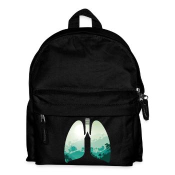 Green nature forest landscape lungs - Kids' Backpack - black - Front