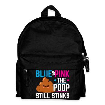 Blau oder Rosa Die Kacke stinkt immer noch Baby En - Kinder Rucksack - Schwarz - Vorne