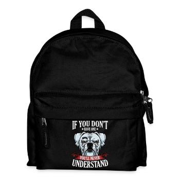 Cool Boxer Statement Saying Dog Owner Gift - Kids' Backpack - black - Front