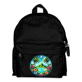 Caribbean Island Logo - Kids' Backpack - black - Front