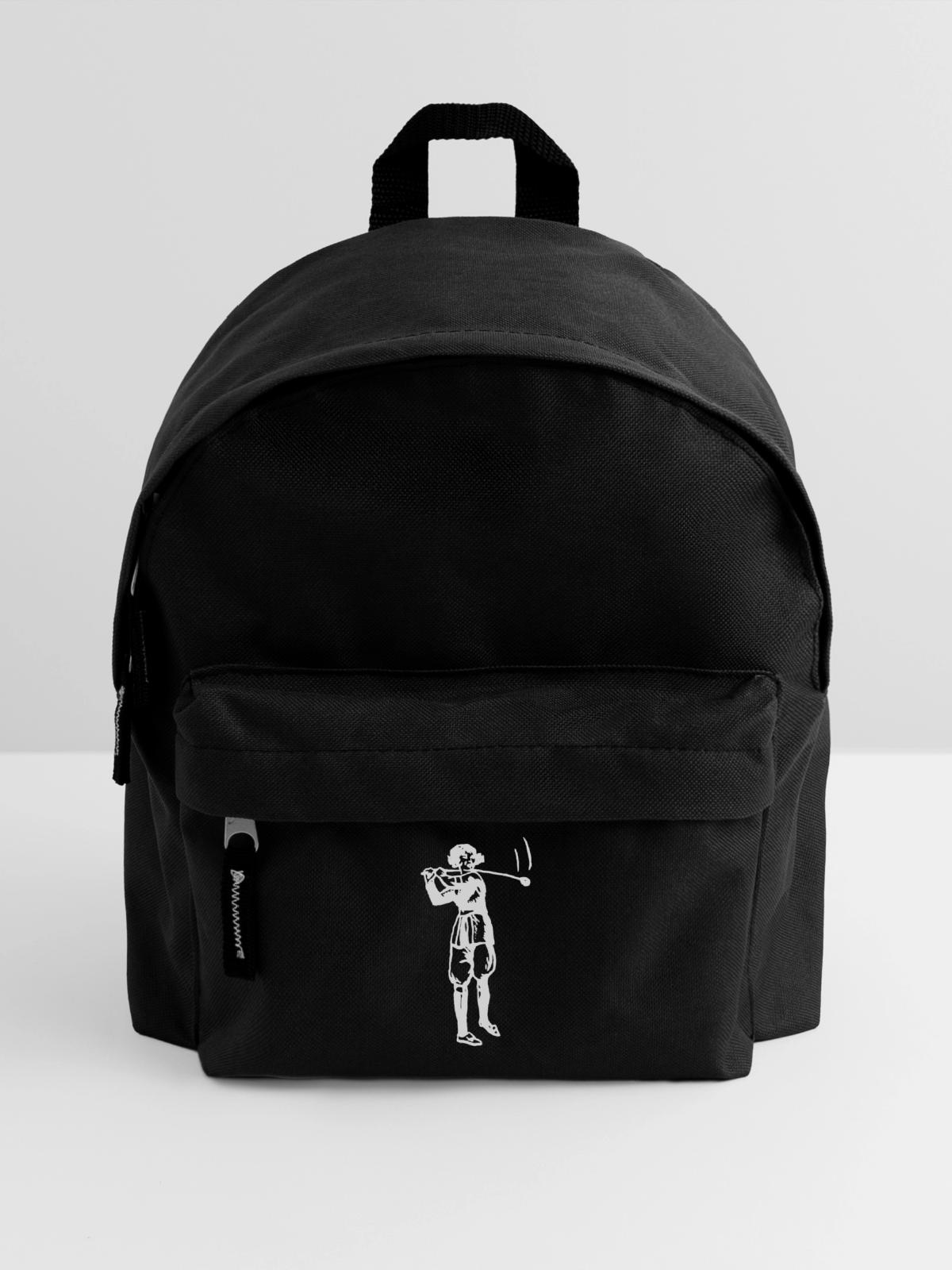 Golf - Golfen - Golfer - Kinder Rucksack - Schwarz - Vorne