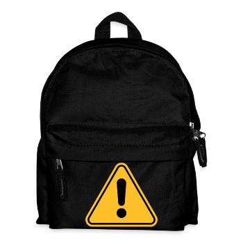 Warnzeichen / Ausrufezeichen - Kinder Rucksack - Schwarz - Vorne