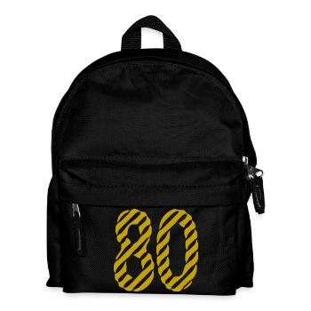 80. 80 JAHRE. 80-JÄHRIGES JUBILÄUM. 80. GEBURTSTAG. - Kinder Rucksack - Schwarz - Vorne