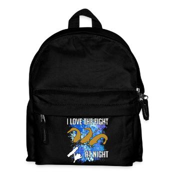 Wels Waller fischen Welssilhouette und Farbkleckse - Kinder Rucksack - Schwarz - Vorne