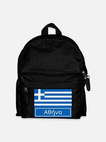 Athen auf Griechisch geschrieben - Kinder Rucksack - Schwarz