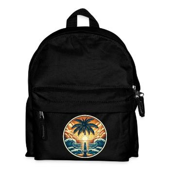 Surfer Logo - Kids' Backpack - black - Front