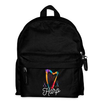 Zauberhafte Harfe Orchesterabend - Kinder Rucksack - Schwarz - Vorne