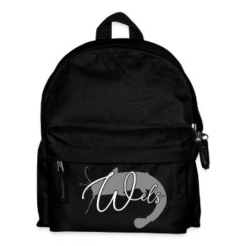 Wels Waller angeln Sportfischen Flussmonster - Kinder Rucksack - Schwarz - Vorne