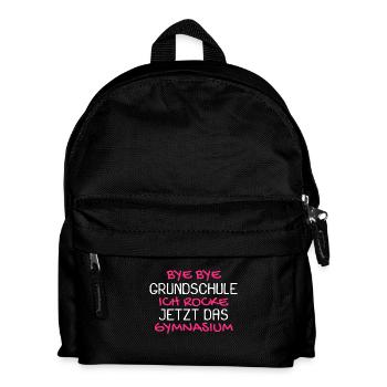 Gymnasium Einschulung Schulbeginn Geschenk - Kinder Rucksack - Schwarz - Vorne