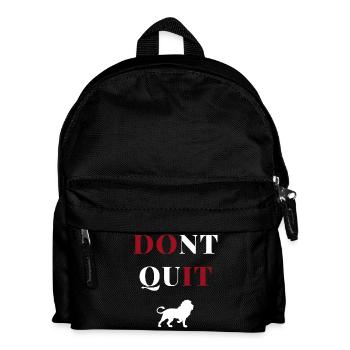 don't quit lion heart - Kids' Backpack - black - Front