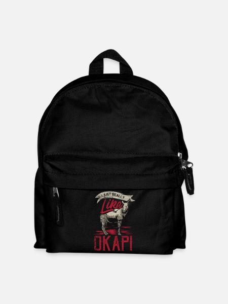 Anmutiges Okapi Kongo Wildtier - Kinder Rucksack - Schwarz