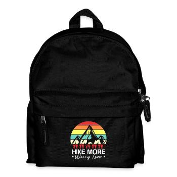 Wandern Wanderung Wanderurlaub Wanderausflug - Kinder Rucksack - Schwarz - Vorne