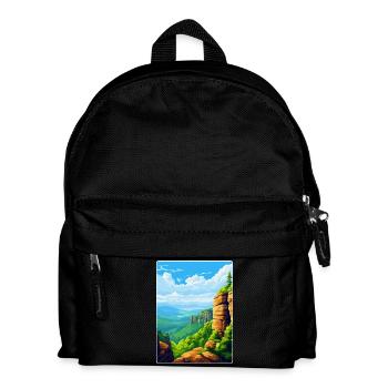 Elbe Sandstone Mountains Germany Travel Poster WPA - Kids' Backpack - black - Front