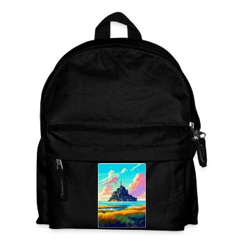 Mont Saint Michel France Vintage Travel Poster WPA - Kids' Backpack - black - Front