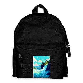 Rhine Falls Switzerland Vintage Travel Poster WPA - Kids' Backpack - black - Front
