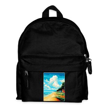 Norfolk Coast Vintage Travel Poster Souvenir WPA - Kids' Backpack - black - Front