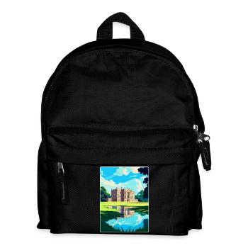 Attingham Park Shropshire Reiseposter Souvenir - Kinder Rucksack - Schwarz - Vorne