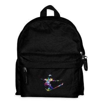 Schwindelfreier Slackline Sportler - Kinder Rucksack - Schwarz - Vorne