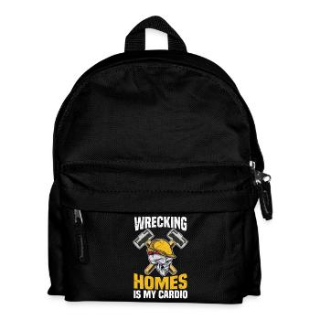 Wrecking Homes ist mein Cardio Construction DIY - Kinder Rucksack - Schwarz - Vorne