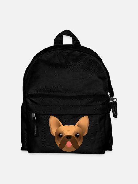 Französische Bulldoge - Frenchie - Bully - Zunge - Kinder Rucksack - Schwarz