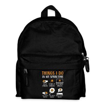 Dinge, die ich in meiner Freizeit mache Spider Lov - Kinder Rucksack - Schwarz - Vorne