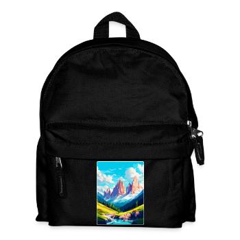 Dolomites Italy Vintage Travel Poster Souvenir WPA - Kids' Backpack - black - Front