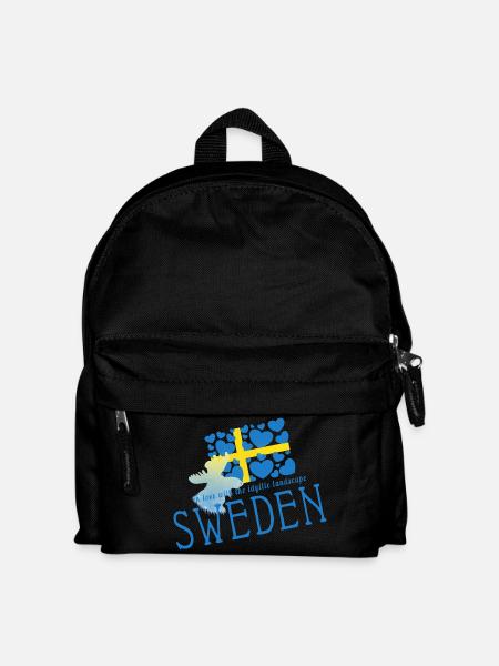 Schweden Sverige Sweden - Kinder Rucksack - Schwarz