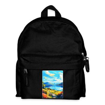 Loch Lomond National Park Travel Poster Souvenir - Kids' Backpack - black - Front